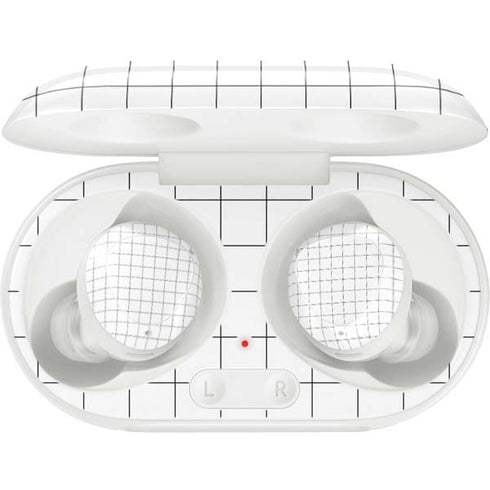 White Grid Galaxy Buds Plus Skin